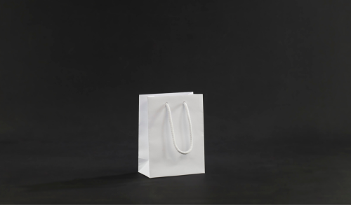 White Kraft Paper Luxury Gift Bags - 150x80x200mm